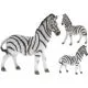 Vrtna dekoracija, zebra, polimasa, 19x20cm, sort.