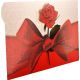 Kuverta za darilne bone "Rdeča vrtnica s pentljo"