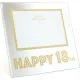Okvir za sliko 10x15cm, z zlatim napisom "Happy 18", 20x19cm