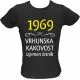 Majica ženska (telirana)-1969, vrhunska kakovost, izjemen letnik M-črna