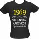 Majica ženska (telirana)-1969, vrhunska kakovost, izjemen letnik L-črna