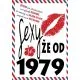 Voščilo, čestitka - ustnice, sexy že od 1979 - bleščice/zlatotisk