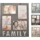 Okvir lesen, za 4 slike, 15x10cm, 30x35x1cm, "Family/Friends", sort.