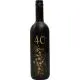 Vino Merlot, 0.75L, poslikana steklenica - cvet, 40 let
