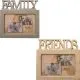Okvir za sliko, plastičen, starinskega videza, 18x17cm, "Family/Friends", za sliko 10x15cm, sort.