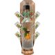 Steklenica za žganje na lesenem stojalu s 6 kozarci, motiv hruške, 20x40x15cm