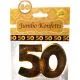 Jumbo konfeti, 20kom, "50", zlati, 7cm