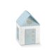 Darilna škatla kartonska, "CASETTA" hiška modra, 55x55x80mm
