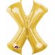 Balon napihljiv, "X", zlati, 40cm + palčka za napihnit