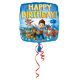 Balon napihljiv, za helij, otroški, Tačke na patrulji, Happy Birthday, 43cm