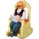 Dedek na gugalniku s knjigo mala figura 4,2x7x9cm
