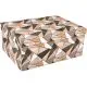 Darilna škatla kartonska zlati sivi črni trikotniki 19x13x7,5cm