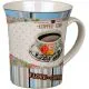 Lonček s skodelico kave porcelan 9x10cm sort