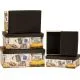 Darilna škatla črna znamke avtomobiliv karton 5 delni set, velikost največje 35x22,5x14cm