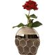 Vaza dekorativna, ovalna, srebrna, 24x23cm