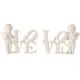 Angel stoječ z rdečo rožo Love, polymasa, 10 cm, sort