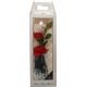 Vaza dekorativna s šopkom rdečih vrtnic, pvc/karton embalaža 46cm