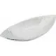 Pladenj dekorativen oblika lista srebrn 34x16x8cm