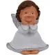 Angel s srebrnimi krili, zamišljen, polimasa, 6cm
