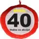 Vzglavnik dekorativen rdeč Mojih 40 - Vedno za akcijo!, 100% poliester