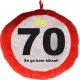 Vzglavnik dekorativen rdeč Že 70 - Še ga bom biksal!, 100% poliester