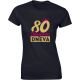 Majica ženska (telirana)-Slavljenka dneva - krona 80 L-črna
