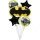 Set balonov - balon napihljiv, za helij, Batman, 76x43cm, 2x zvezda, 48cm, 2x okrogel, 43cm
