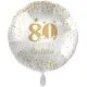 Balon napihljiv, za helij, 80 Iskrene čestitke, zlate pikice, 43 cm