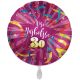 Balon napihljiv, za helij, Vse najboljše 30, pisani trakovi, 43 cm