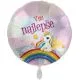 Balon napihljiv, za helij, Vse najlepše, samorog na mavrici, 43 cm