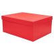 Darilna škatla kartonska, rdeča, 35x27x15.5cm