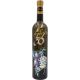 Jubilejno vino, 0.75l, poslikana steklenica - Vse najboljše 50 - cvetje