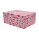 Darilna škatla kartonska, roza, Happy Birthday, 31x23x13.5cm