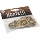 Konfeti okrogli, črno-zlati, fi 2,5 cm, Happy Birthday, 14 g