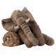 Plišasta igrača v obliki slona, siva, 45cm z otroško odejico, 80x100cm