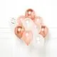 Set balonov iz lateksa, rosegold/pearl, (10 balonov, 10 vrvic 1.5m)