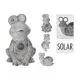 Vrtna figura, žival s solarno lučko, 11cm, sort.