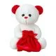 Medvedek plišast z rdečo vrečko, 20cm