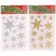 Okenske nalepke - zvezdice, srebrne/zlate