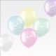 Baloni barvni iz lateksa, 4. rojstni dan, 6kom, 33cm
