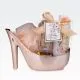 Kopalni set HONEY JASMINE v PVC čevlju, z vonjem medenega jasmina in belega mošusa, (gel za tuširanje 160ml, losjon za telo 160ml, mrežasta gobica)