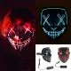 Maska za Halloween z LED lučko, umetna masa, 3 funkcije, 20cm, sort.