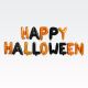 Balon napihljiv, Happy Halloween + palčka za napihnit, folija, 40cm