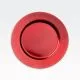 Krožnik dekorativen, rdeči, PVC, 33cm