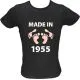 Majica ženska (telirana)-Made in 1955 noge L-črna
