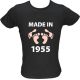 Majica ženska (telirana)-Made in 1955 noge L-črna