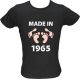 Majica ženska (telirana)-Made in 1965 noge M-črna