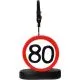 Prometni znak iz polimase z kovinsko ščipalko "80", 9cm