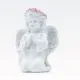Angel klečeč, bel, z venčkom, polimasa, 15x8cm,358g