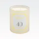 Sveča dišeča, Vanilla Cream, za 40 let,  "FABULOUS AT 40 ", v darilni embalaži, 9.5cm